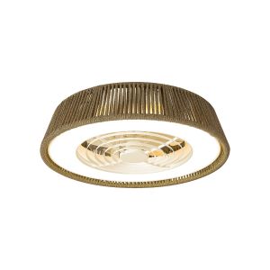 Polinesia Nautica Mini 57.5cm 55W LED Dimmable Ceiling Light With Built-In 25W DC Reversible Fan, Beige Oscu, 3800lm, 5yrs Warranty