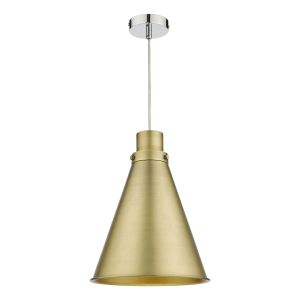 Potter E27 Non Electric Aged Brass Metal Cone Shaped Shade (Shade Only)