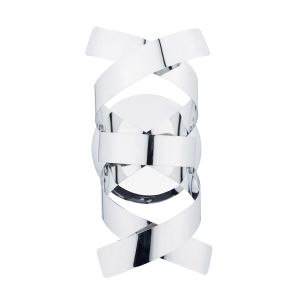 Rawley 1 Light G9 Polished Chrome Wall Light Features Ribbons Of Polished Chrome