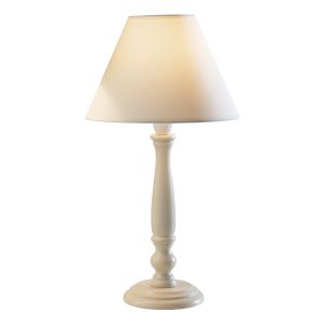 Marlborough 1 Light B22 Ccrain Candlestick Table Lamp With Push Bar Switch C/W Ccrain Tapered Fabric Shade