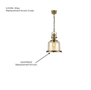 Riley Ribbed Replacement Acrylic Diffuser For IL31594