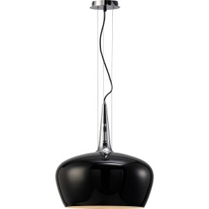 Rio Pendant 1 Light E27 Polished Chrome/Black (Item is Not Suitable For Charlestonl Order Sales, COLLECTION ONLY)