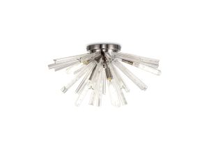 Akon 6 Light E14, Semi Flush Polished Nickel / Clear Glass