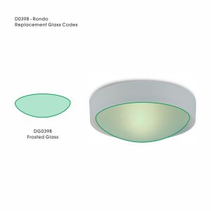 Rondo Replacement Frosted Glass For D0398, D0399