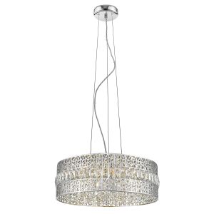 Zefiro 7 Light G9 Adjustable Dimmable Double Insulated Polished Chrome Pendant