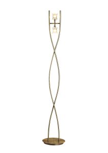 Rosa Del Desierto Floor Lamp 2 Light G9, Antique Brass, NOT LED/CFL Compatible