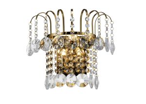 Rosina Wall Lamp Switched 2 Light G9 French Gold/Crystal