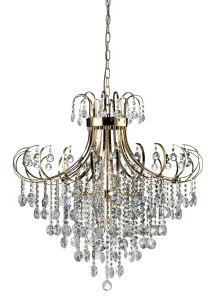 Rosina Pendant 8 Light G9 French Gold/Crystal Item Weight: 21kg