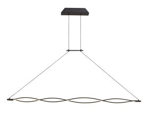 Sahara BR XL Linear Pendant 42W LED 2800K, 3400lm, Frosted Acrylic, Brown Oxide, 3yrs Warranty