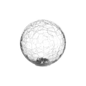 Salas 150mm Round Crackled Glass Shade (D), Clear