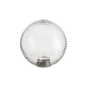Salas 150mm Round Ribbed Glass Shade (J), Clear