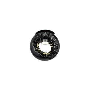 Salvio Ceramic Ceiling Round Sculpture 1 x 3W LED 4200K Chrome/Black, Cut Out: 60mm, 3yrs Warranty