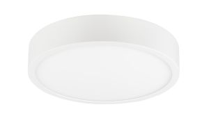 Saona 22.5cm Round LED Surface Flush Fitting,24W,4000K,2160lm,Matt White/Frosted Acrylic,3yrs Warranty