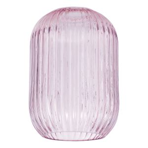 Sawyer E27 Non Electric Pink Ribbed Glass Shade (Glass Shade Only)