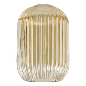 Sawyer E27 Non Electric Champagne Ribbed Glass Shade (Glass Shade Only)