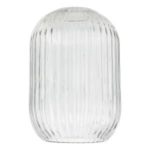 Sawyer E27 Non Electric Clear Ribbed Glass Shade (Glass Shade Only)