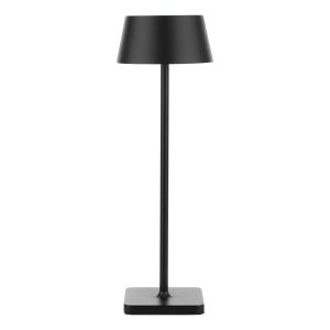 Sergio 2W Integrated Rechargable LED 123lm Matt Black IP54 Table Lamp With Touch Dimmer