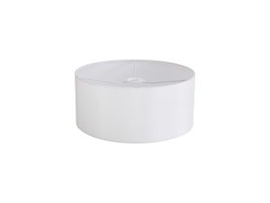 Serena Round Cylinder, 350 x 150mm Faux Silk Fabric Shade, White