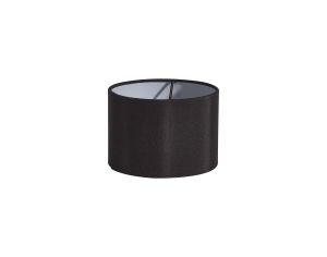 Serena Round Cylinder, 160 x 110mm Faux Silk Fabric Shade, Black