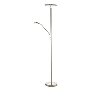 Shelby 2 Light 25W LED Integrated Satin Nickel Mother & Child Floor Lamp