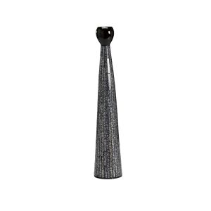 (DH) Silvia Mosaic Thin Vase Large Black/Chrome