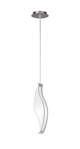 Sintesys 15cm Pendant E27 1 Light E27, Polished Chrome/White Acrylic, CFL Lamps INCLUDED
