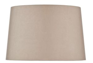 Socorston Taupe Faux Silk Tapered Drum Shade 38cm