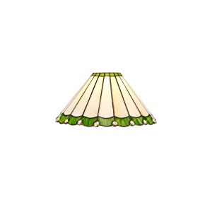 Sonoma Tiffany 30cm Non-Electric Shade, Green/Ccrain/Crystal. Suitable For E27 or B22 Pendants