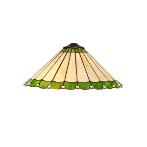 Sonoma Tiffany 40cm Shade Only Suitable For Pendant/Ceiling/Table Lamp, Green/Ccrain/Crystal