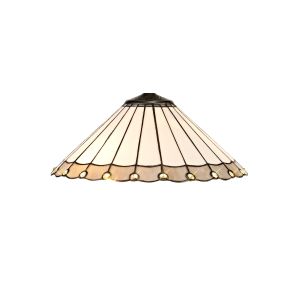 Sonoma Tiffany 40cm Shade Only Suitable For Pendant/Ceiling/Table Lamp, Grey/White/Crystal