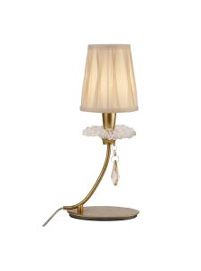 Sophie Table Light, 1 x E14 (Max 20W), Gold Painting, Cream Shade