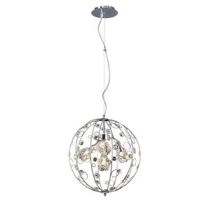 Sorrento Pendant Ball 3 Light G9 Polished Chrome/Crystal