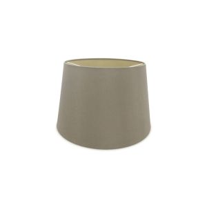 Sutton Dual Mount Round Empire, 320/400 x 260mm Dual Faux Silk Fabric Shade, Taupe/Halo Gold