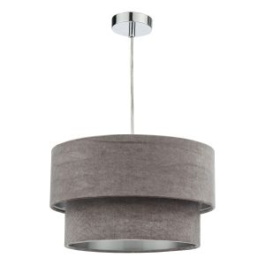 Suvan E27 Non Electric Mink Velvet Shade With A Silver Metallic Lining (Shade Only)