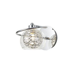 Talia Wall Light Switched, 1 Light G9, Polished Chrome/Silver/Clear Glass