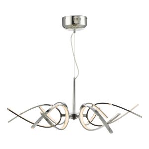 Dar TET0650 Tetra 6lt Pendant Polished Chrome LED Finish 