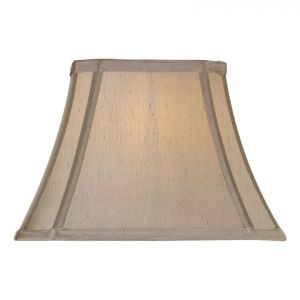 Thunder E27 Taupe Faux Silk Tapered 32cm Shade (Shade Only)