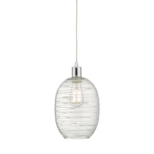 Dar TIZ6508 Tizi Non Electric Pendant Glass/White Finish (Shade Only)