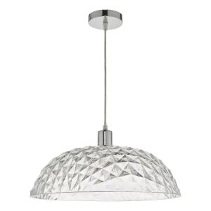 Tobin E27 Non Electric Faceted 41cm Acrylic Shade With A Crystal Like Appearance (Shade Only)