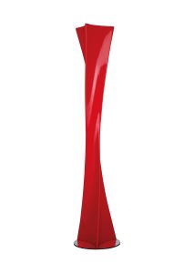 Twist Floor Lamp 3 Light E27, Gloss Red/Polished Chrome **COLLECTION ONLY**, CFL Lamps INCLUDED, Base Packed Separately Item Weight: 18.5kg