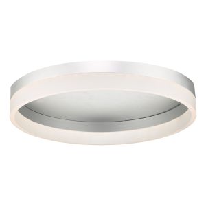 Tybalt 1 Light 19W Integrated LED Silver Flush Fitting With Acrylic Diffuser