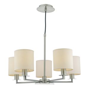 Tyler 5 Light E14 Satin Nickel Adjustable Dual Mount Pendant (Fitting Only)