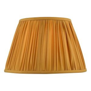 Ulyana E27 Yellow Ochre Faux Silk Pleated 40cm Shade (Shade Only)