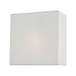 Urmi 1 Light E27 White Faux Silk Shade Wall Light With Pull Switch