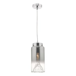 Vahla Single Pendant Polished Chrome & Glass Finish