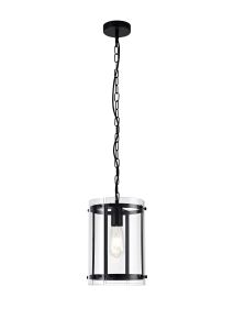 Valencia Pendant, 1 Light E27, Matt Black