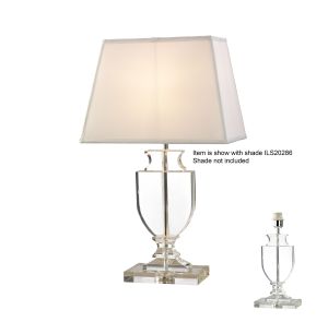 Valentino Crystal Table Lamp WITHOUT SHADE 1 Light E27 Silver Finish