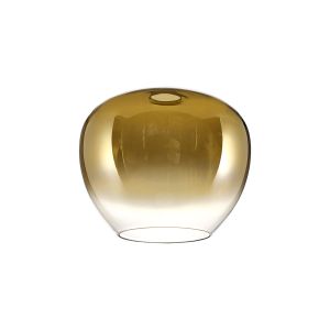 Vista 240mm x H200mm Inverted Trapezium Glass (J), Gold Fade/Clear