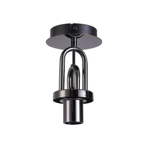 Vista 12cm Ceiling Light, (FRAME ONLY), 1 x E27, Black Chrome