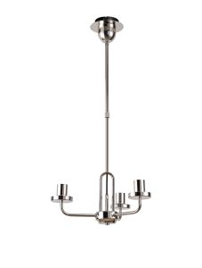 Vista Pendant/Semi Flush Light, (FRAME ONLY), 3 x E27, Polished Nickel